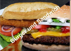 Burger und Sandwich